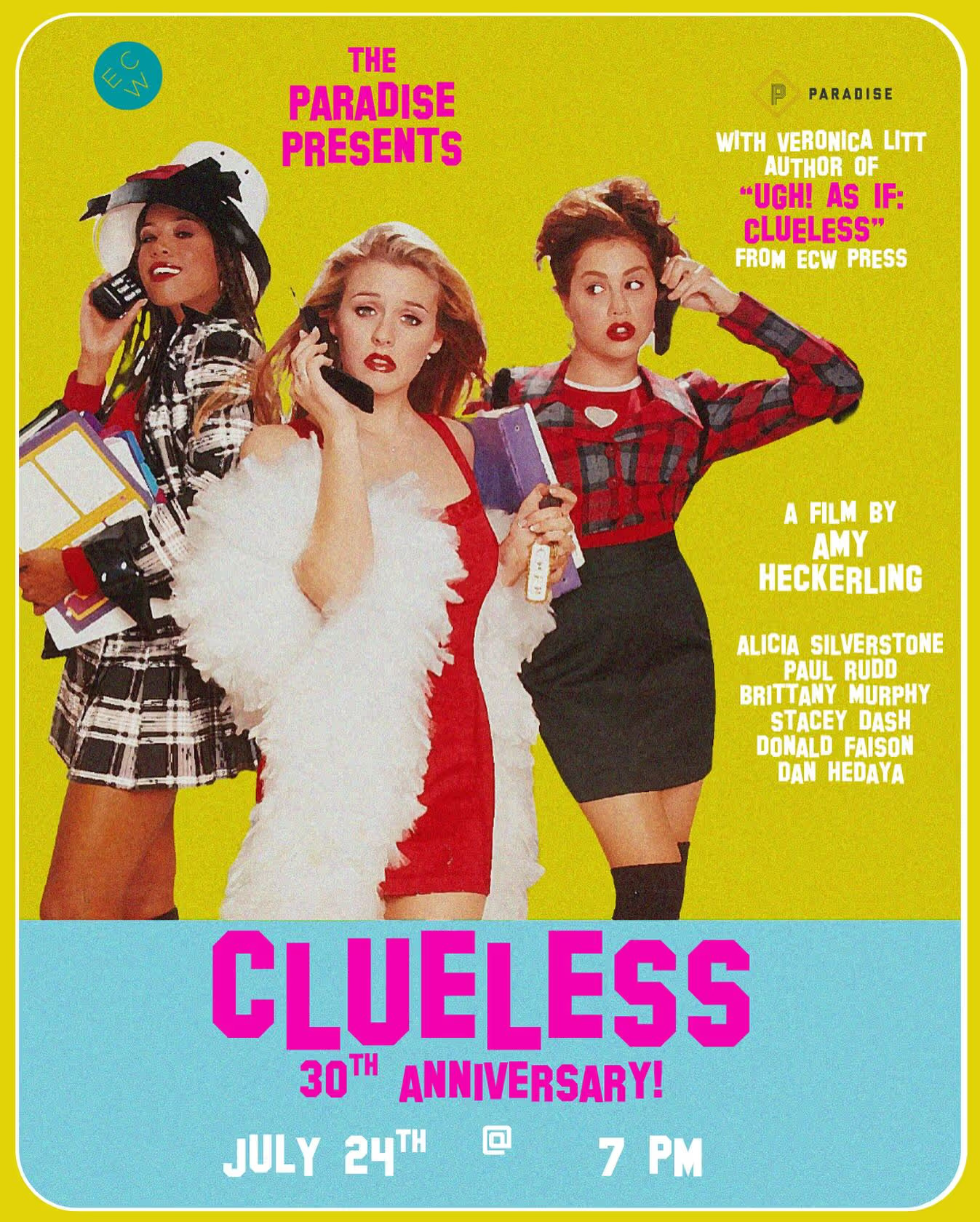 poster for screening of Clueless at the Paradise theater in Toronto